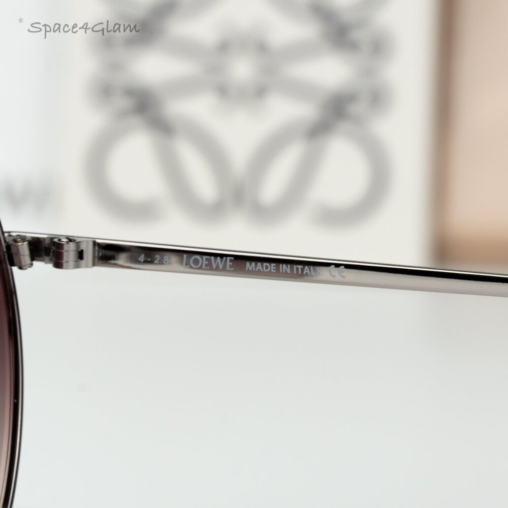 Loewe Women Sunglasses LW40005U 14U Pink Leather Bordeaux Mirror Pilot BRAND NEW - Picture 9 of 11
